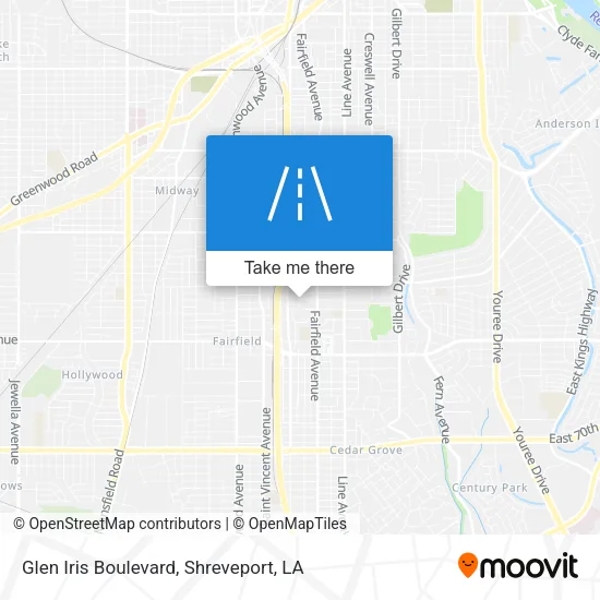 Glen Iris Boulevard map