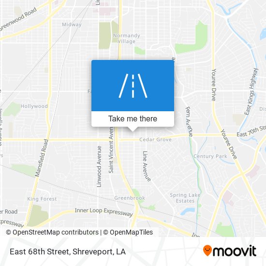 East 68th Street map