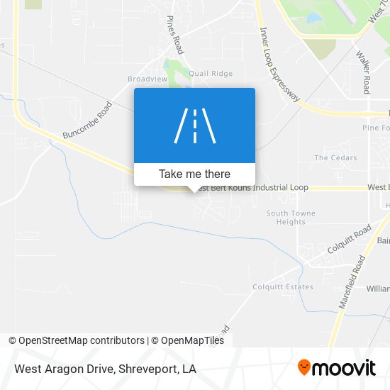 West Aragon Drive map