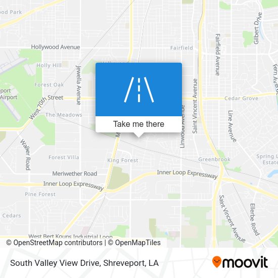 South Valley View Drive map