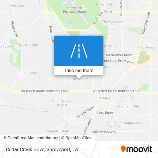 Cedar Creek Drive map