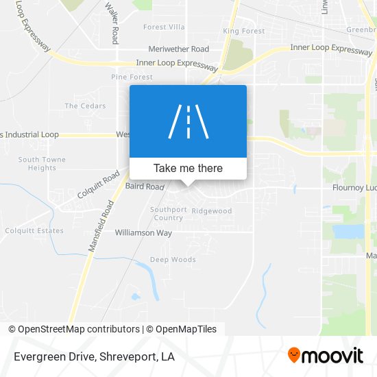 Evergreen Drive map