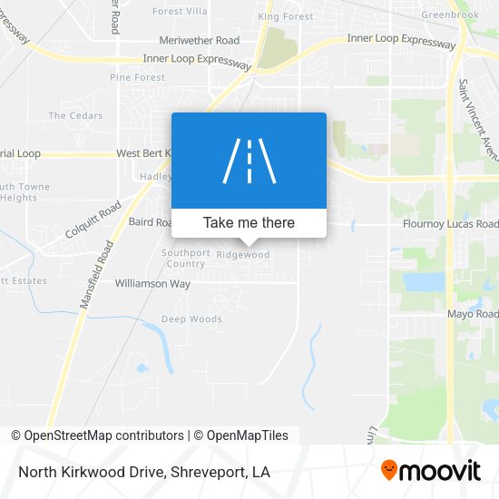 Mapa de North Kirkwood Drive