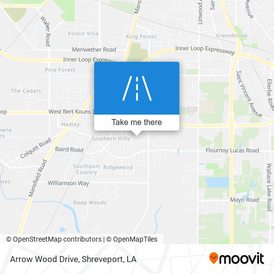 Arrow Wood Drive map