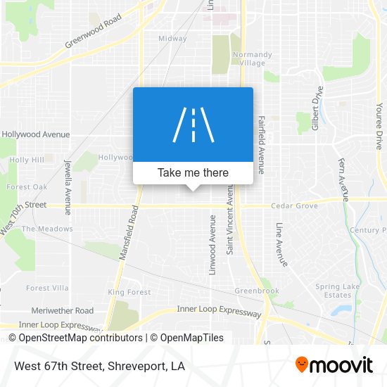 West 67th Street map