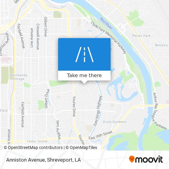 Anniston Avenue map