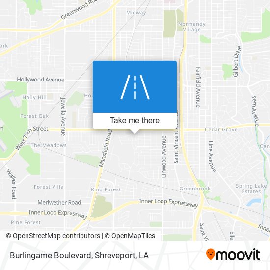 Burlingame Boulevard map