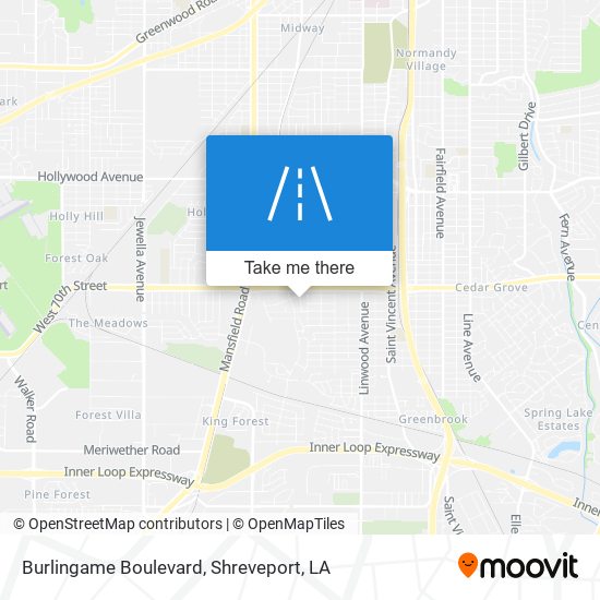 Mapa de Burlingame Boulevard