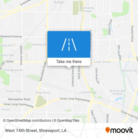 West 74th Street map