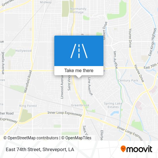 East 74th Street map