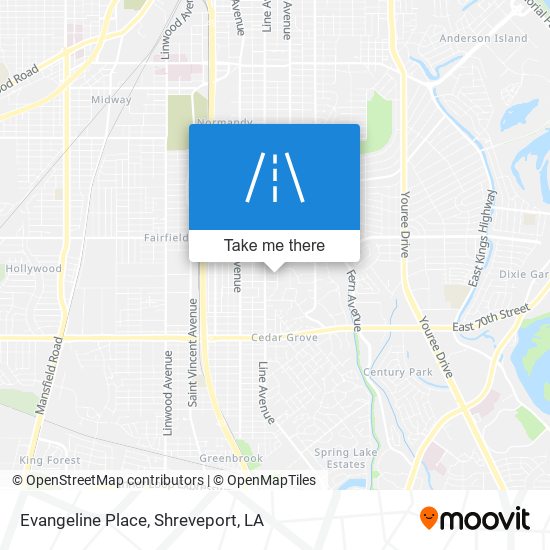 Evangeline Place map