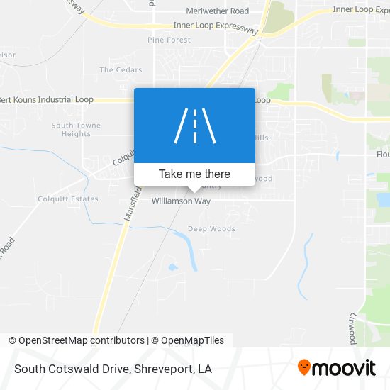 South Cotswald Drive map