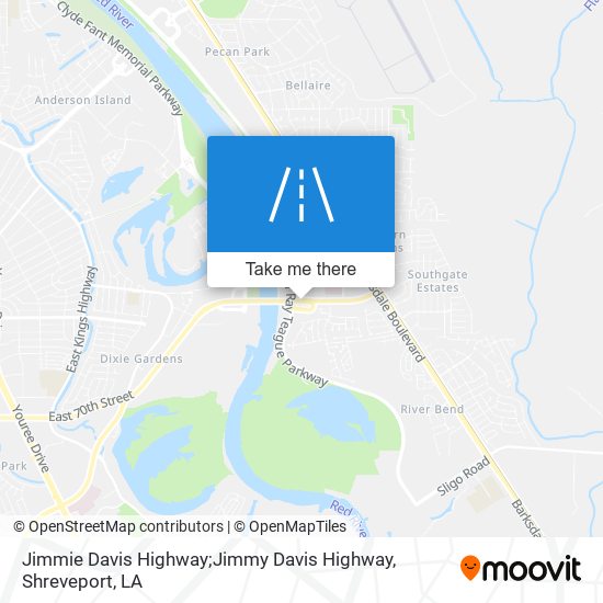Jimmie Davis Highway;Jimmy Davis Highway map
