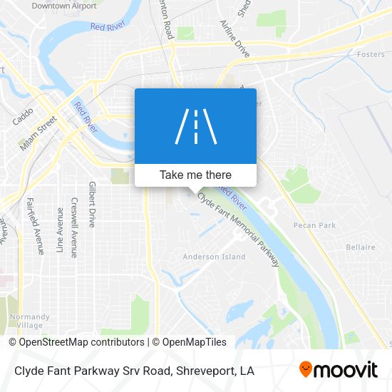 Clyde Fant Parkway Srv Road map