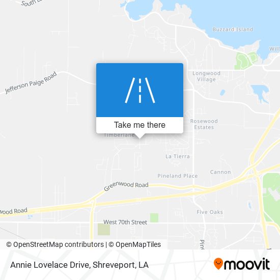 Mapa de Annie Lovelace Drive