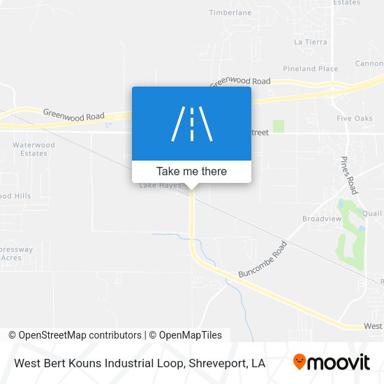 West Bert Kouns Industrial Loop map