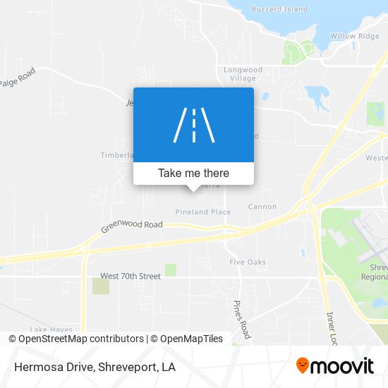 Hermosa Drive map