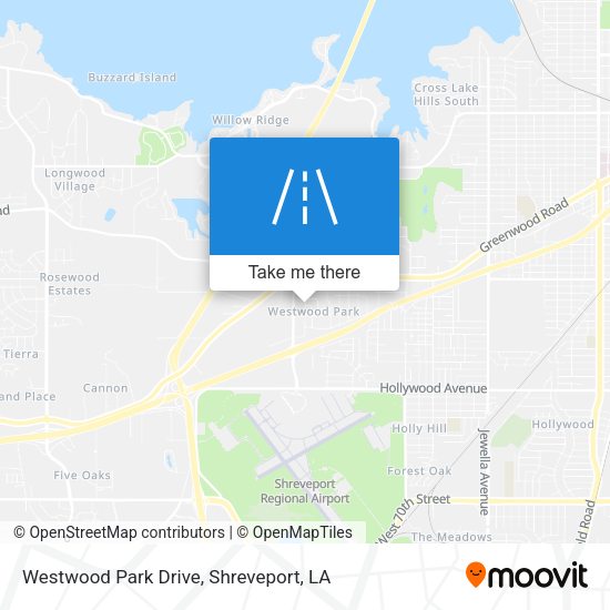 Westwood Park Drive map