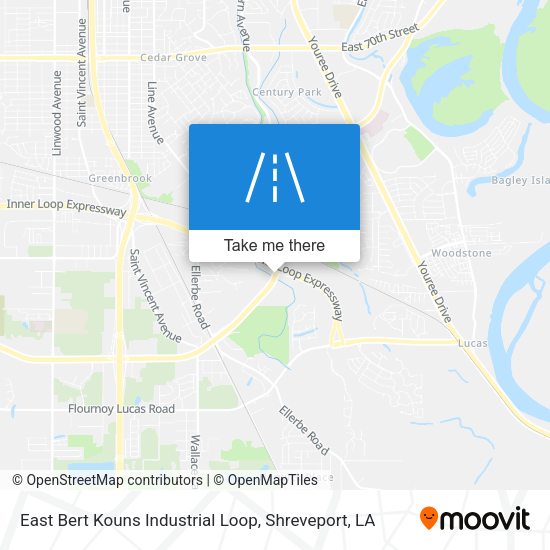 Mapa de East Bert Kouns Industrial Loop