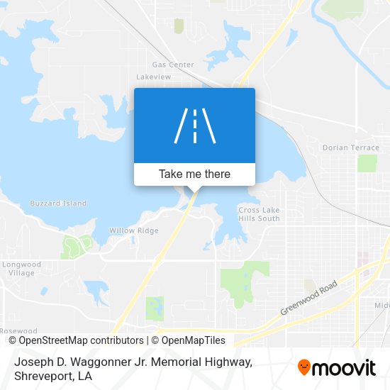 Joseph D. Waggonner Jr. Memorial Highway map