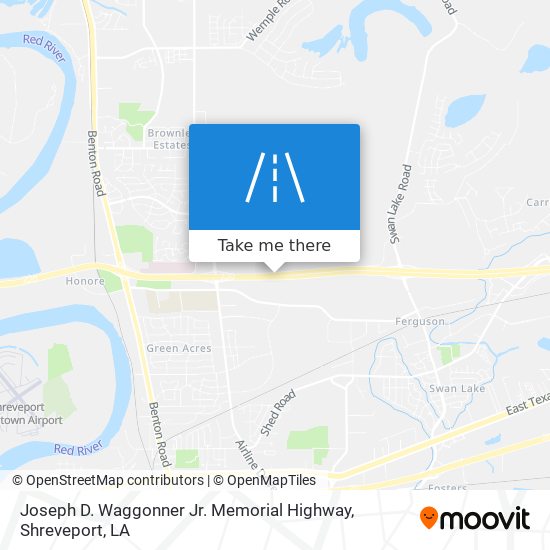Joseph D. Waggonner Jr. Memorial Highway map