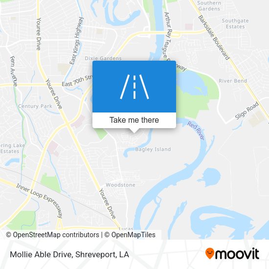 Mollie Able Drive map