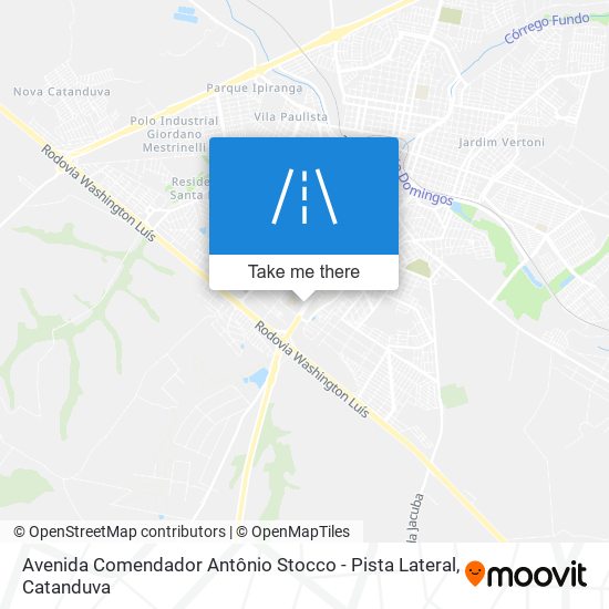 Avenida Comendador Antônio Stocco - Pista Lateral map