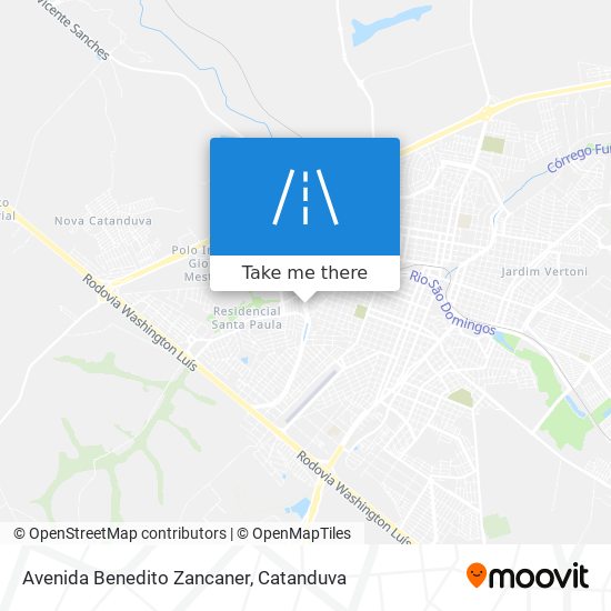 Mapa Avenida Benedito Zancaner