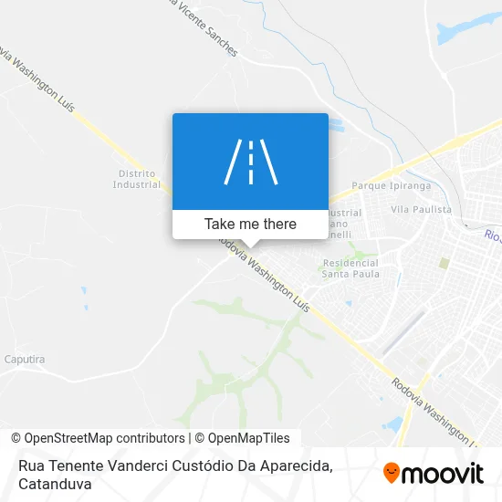 Rua Tenente Vanderci Custódio Da Aparecida map