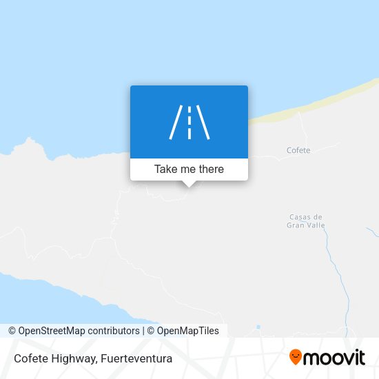 Cofete Highway map