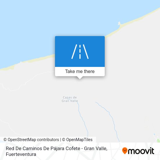 Red De Caminos De Pájara Cofete - Gran Valle map