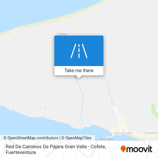Red De Caminos De Pájara Gran Valle - Cofete map
