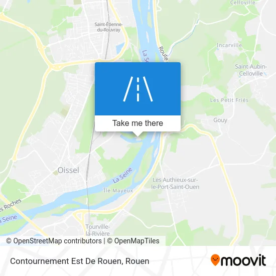 Contournement Est De Rouen map