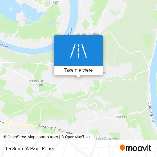 La Sente A Paul map