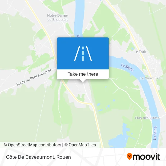 Côte De Caveaumont map