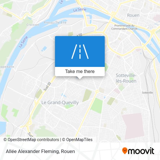 Allée Alexander Fleming map