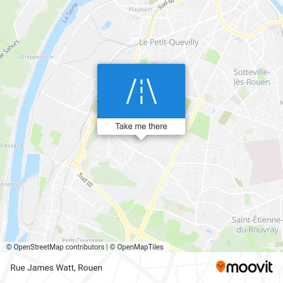 Rue James Watt map