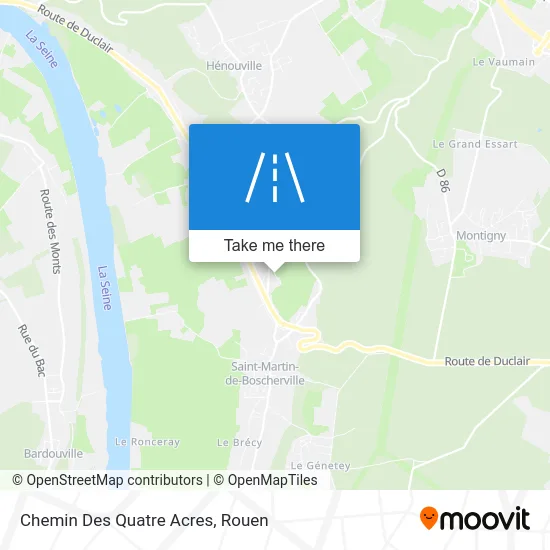 Chemin Des Quatre Acres map