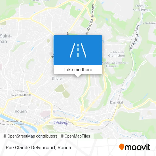 Rue Claude Delvincourt map
