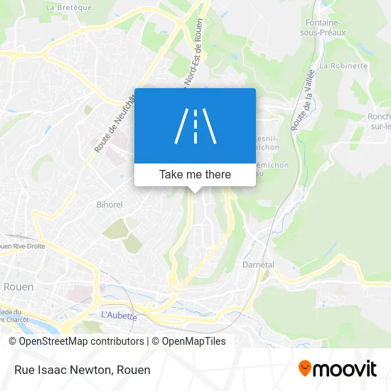 Rue Isaac Newton map