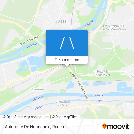 Autoroute De Normandie map