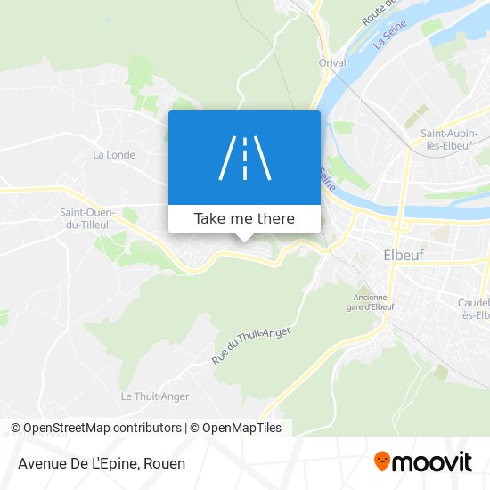 Mapa Avenue De L'Epine