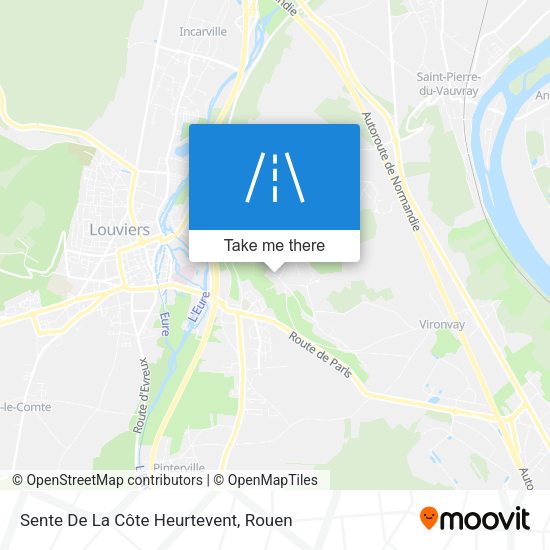 Sente De La Côte Heurtevent map
