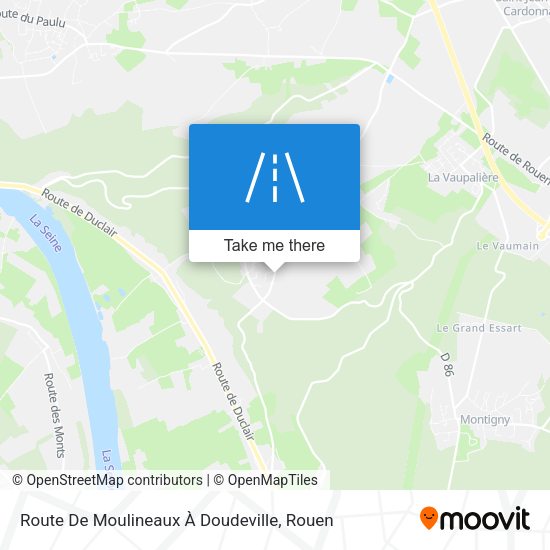 Route De Moulineaux À Doudeville map