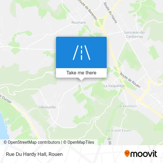 Rue Du Hardy Hall map