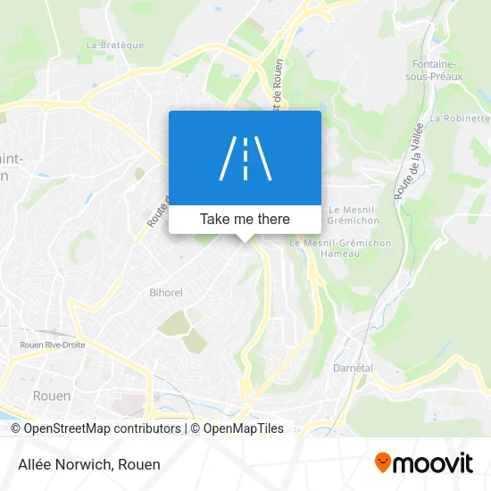 Allée Norwich map