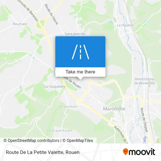 Route De La Petite Valette map