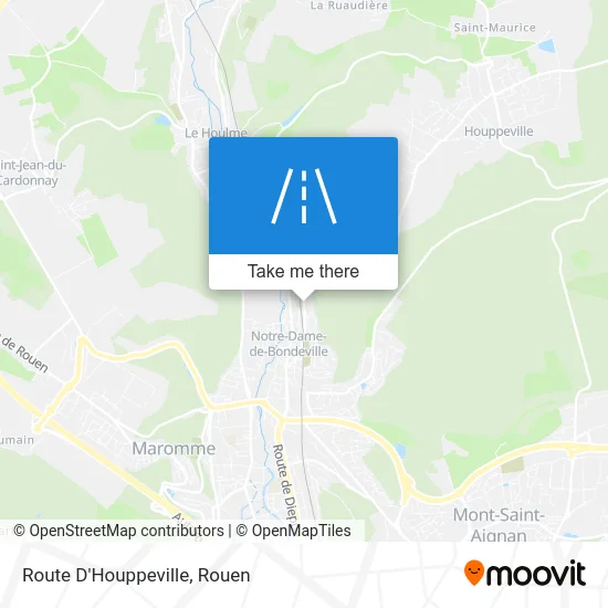 Route D'Houppeville map
