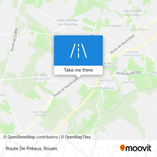 Route De Préaux map