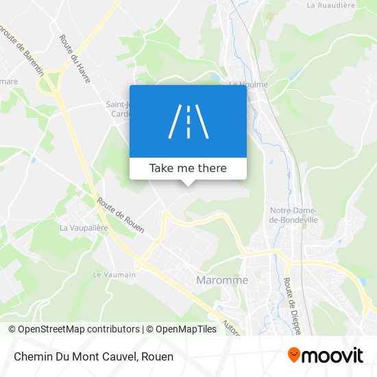 Mapa Chemin Du Mont Cauvel